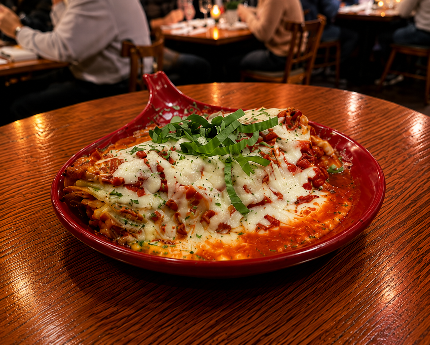 Baked Lasagna — hand-layered with meat sauce, ricotta, béchamel and Italian cheeses at D'Agostino's Navajo Bar & Grille, Bridgman, Michigan